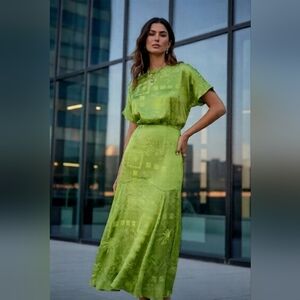 NEVER Fully Dressed SAFARI LIME DRESS SIZE 4